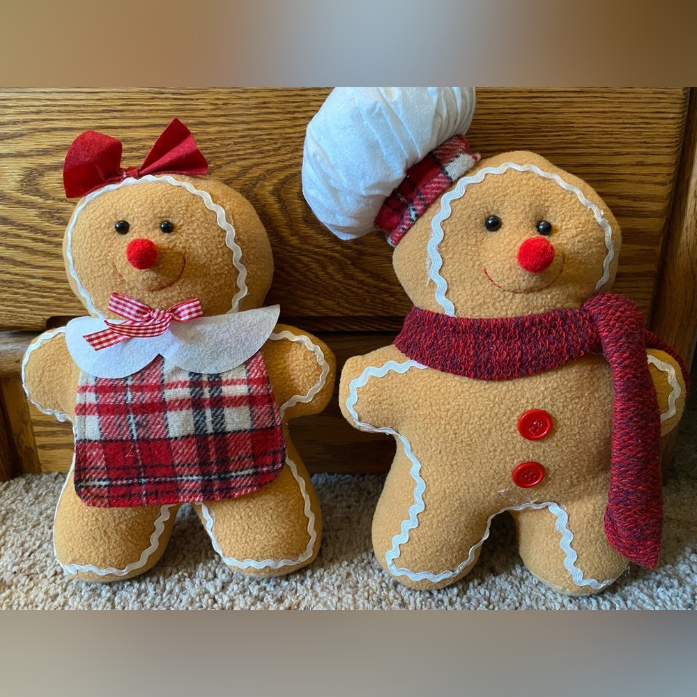 GINGERBREAD KIDS 12 INCHES NWOT HOMEMADE